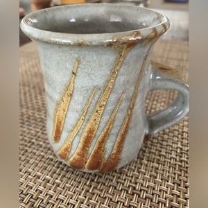 Vintage handmade pottery San Diego 80’s faint makers marking coffee mug boho